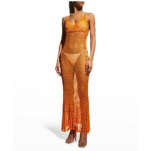 Cult Gaia Silena Knit Crochet Coverup Maxi Dress